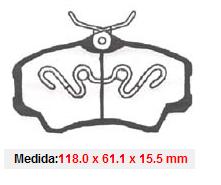 Pastilhas Dianteiras Honda Civic 1.6LX/1.7EX Brasil 98/06
