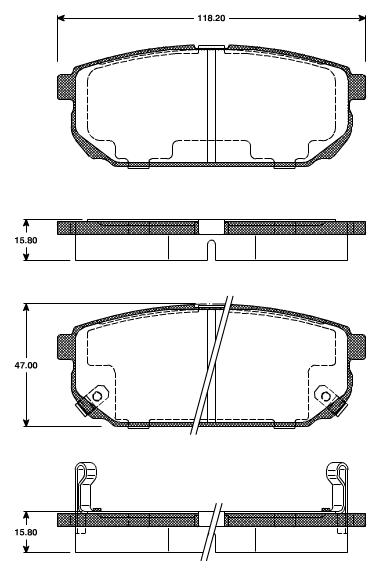 Pastilhas Traseiras Kia Sorento 2.4/2.5TDI/3.5   02/03