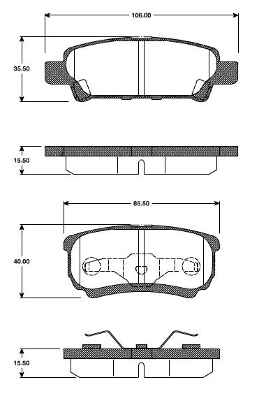 Pastilhas Traseiras Mitsubishi Airtrek 2.4  16v   06/07