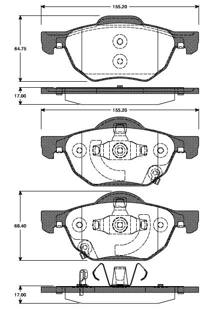 Pastilhas Dianteiras Honda Accord 2.0/2.2/2.4 04/....