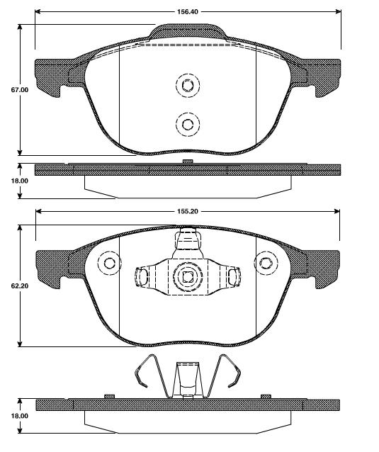 Pastilhas Dianteiras Volvo C30 2.0/2.4/T5  03/...