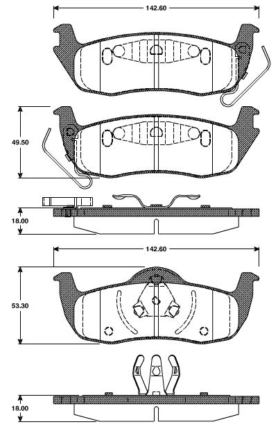 Pastilhas Traseiras Jeep Comander V8 5.7   07/....