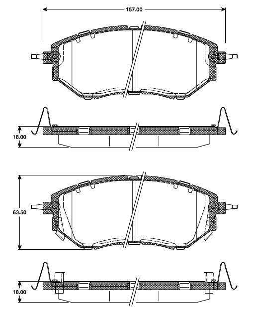 Pastilhas Dianteiras Subaru Tribeca 3.8   05/....