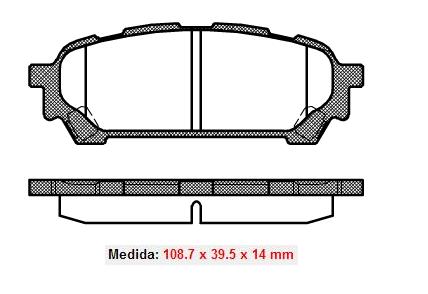 Pastilhas Traseiras Subaru Impreza 2.0WRX/2.0WRX Turbo  01/06