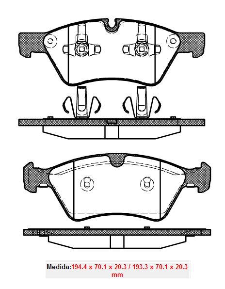 Pastilhas Dianteiras Mercedes Classe ML (W164) ML320/350/500 06/