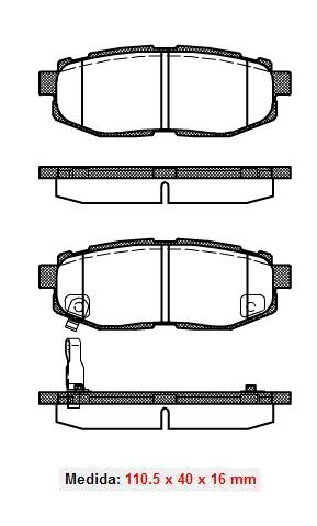 Pastilhas Traseiras Subaru Tribeca 3.8   05/....