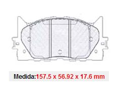 Pastilhas Dianteiras Toyota Camry 3.5 V6 XLE 07/.....