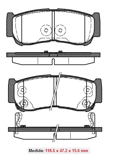Pastilhas Traseiras Hyundai Santa Fé  Todos Modelos   07/.....