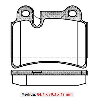 Pastilhas Traseiras VW Touareg 3.2/4.2/5.0/6.0 (Aro 18)  02/...