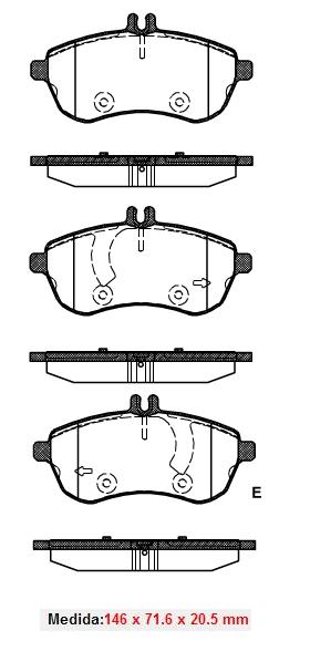 Pastilhas Dianteiras Mercedes C (W204) C200    07/.....