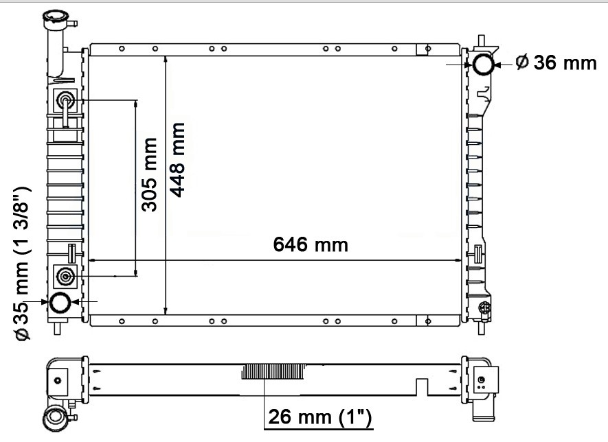 Radiador Nissan Quest V6 3.0   93/95