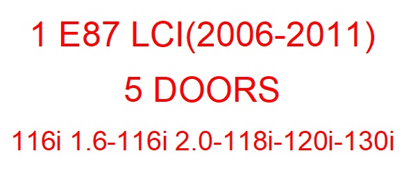 1 E87 LCI (2006-2011)