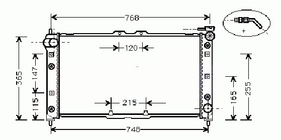 Radiador Mazda mx#  1.6 16v 4cil - 92/98