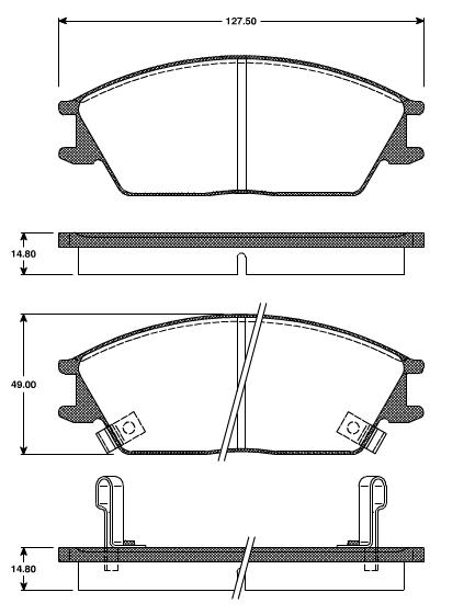 Pastilhas Dianteiras Hyundai Accent 94/03