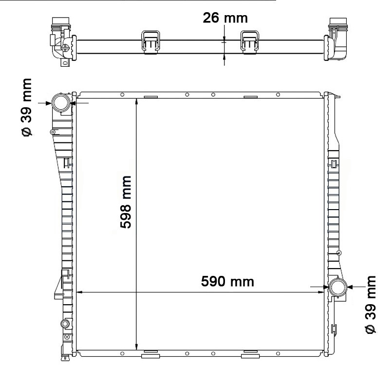 Radiador BMW X5 L6  3.0   99/06