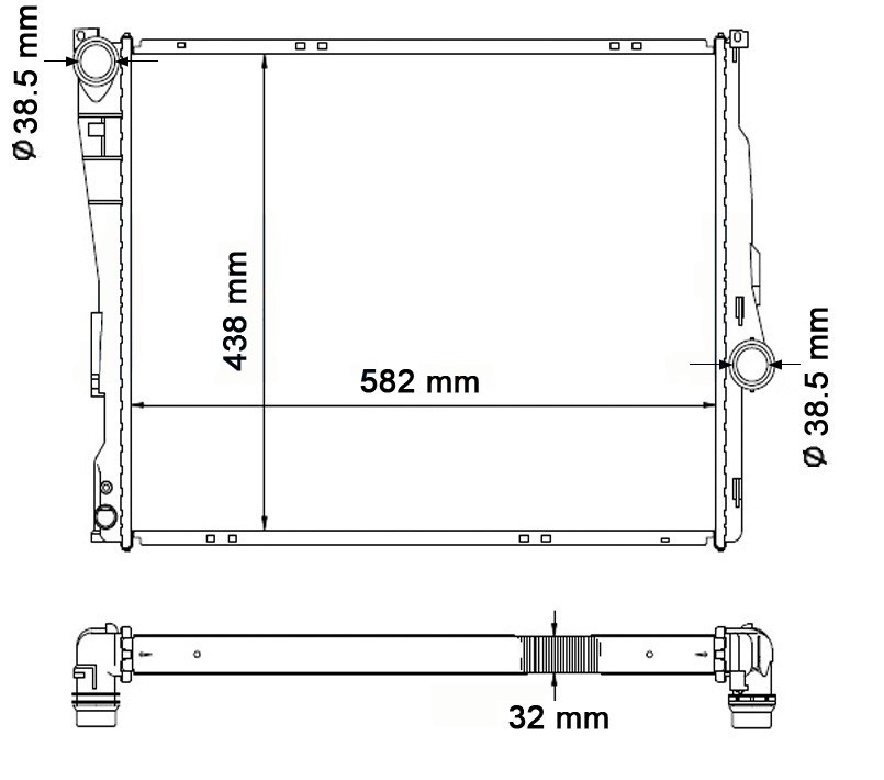 Radiador s/resevatorio BMW 323  6cil    98/00