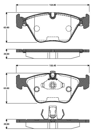 Pastilhas Dianteiras BMW Serie 5 (E39) 520i/523i   1996 até 2003