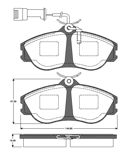 Pastilhas Dianteiras Audi S2      1991 a 1994