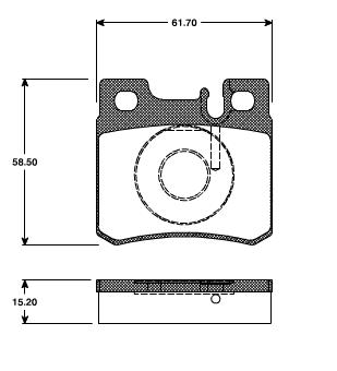 Pastilhas Traseiras Mercedes (W202)  C230K/280   96/...