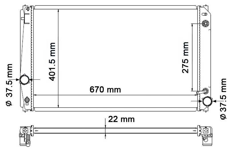 Radiador Toyota RAV 2.0 16v  06/13