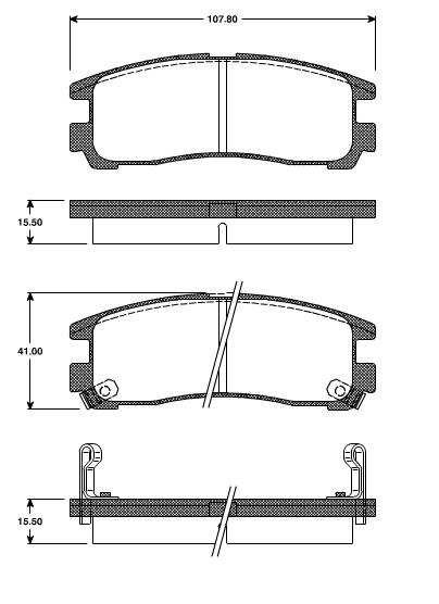 Pastilhas Traseiras Mitsubishi Space Wagon 2.4 GLXI   91/98