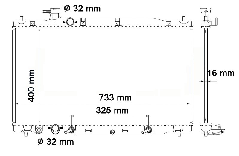 Radiador Honda CRV 4 cil - 2.0/2.4 16v -  07/.......
