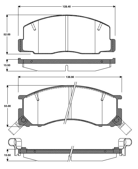 Pastilhas Dianteiras Toyota Previa 2.4  99/00
