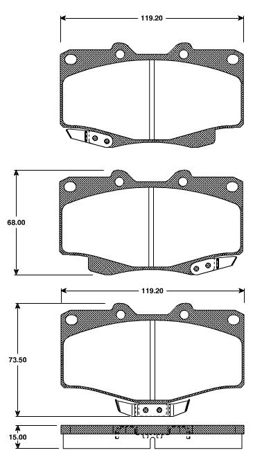 Pastilhas Dianteiras Toyota 4 Runner  Todos modelos   91/....