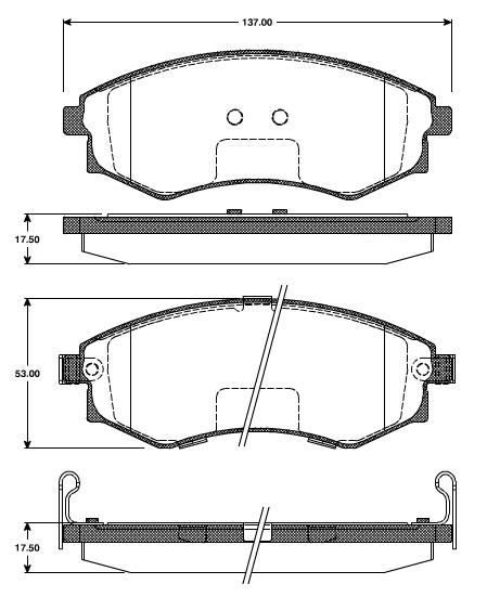 Pastilhas Dianteiras Ssangyong Rexton RX290  04/....