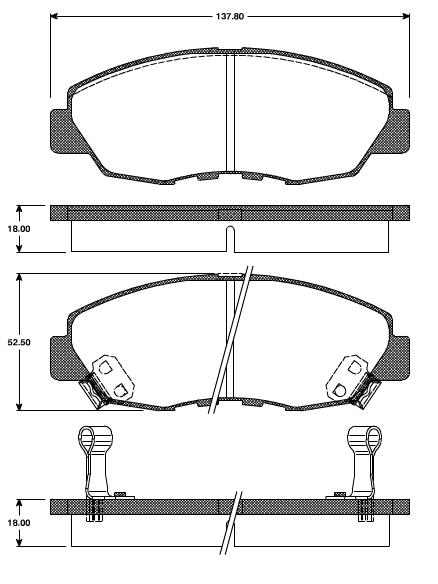 Pastilhas Dianteiras Honda Civic 1.8 16v VTI   96/01