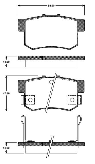 Pastilhas Traseiras Honda Accord 2.2 16v 93/98
