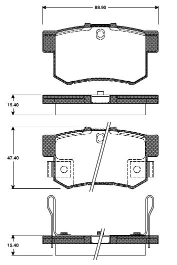 Pastilhas Traseiras Honda CRV  2.0 /2.2 16v   05/06
