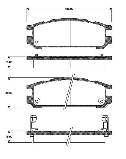 Pastilhas Traseiras Subaru Impreza 2.0/2.0 Turbo Aro 14  96/....