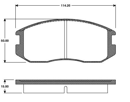 Pastilhas Dianteiras Mitsubishi Colt 1.3/1.6  92/....