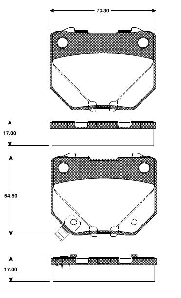 Pastilhas Traseiras Subaru Impreza 2.0GX/2.0WRX  00/04