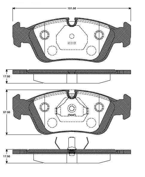 Pastilhas Dianteiras BMW Serie 3 (E36) 316/318/323   94/98