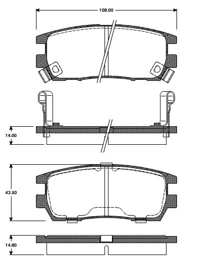 Pastilhas Traseiras Mitsubishi Pajero GLS 91/99