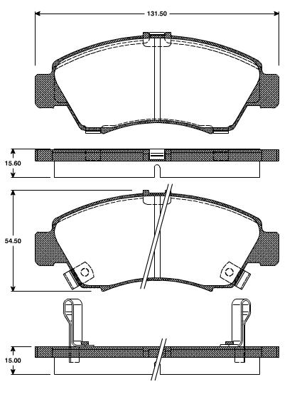 Pastilhas Dianteiras Honda Civic 1.3/1.4 16v 3/5 Portas   92/96