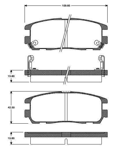 Pastilhas Traseiras Honda Passport  3.2  V6 94/98