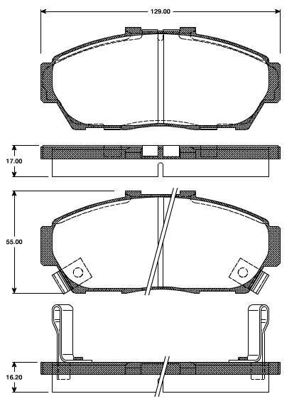 Pastilhas Dianteiras Honda Integra 1.6 16v DOHC  90/01
