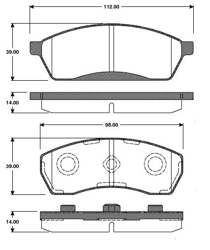 Pastilhas Dianteiras Subaru Vivio   92/....