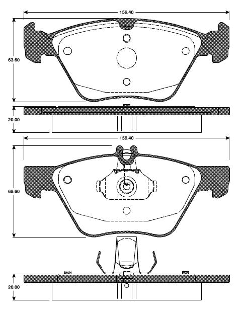 Pastilhas Dianteiras Mercedes CLK (C208) 320/430    97/.....