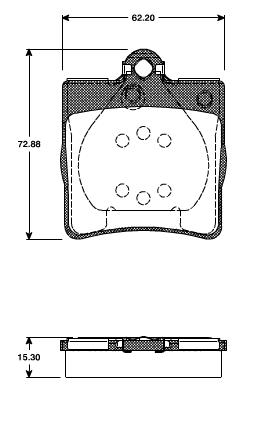 Pastilhas Traseiras Mercedes (W202)  C180/C220   93/...