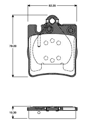 Pastilhas Traseiras Mercedes C (W203) C230/C320    05/.....