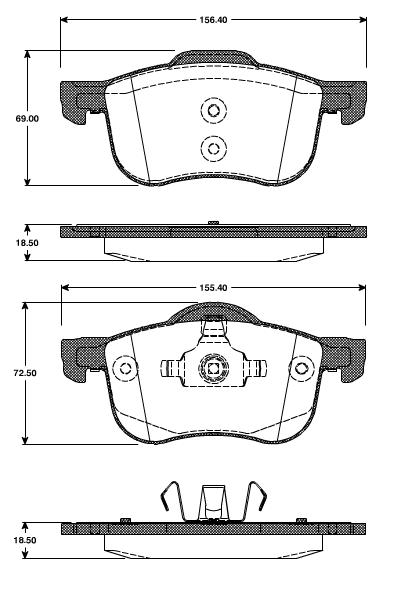 Pastilhas Dianteiras Volvo XC 70  03/...