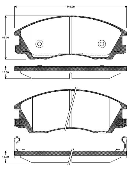 Pastilhas Dianteiras Hyundai Terracan 2.5/2.9 CRDI    01/.....