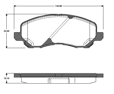 Pastilhas Dianteiras Mitsubishi Airtrek 2.4  16v   03/05