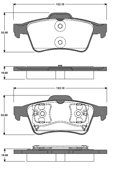 Pastilhas Traseiras Volvo C30 2.0/2.4/T5  03/...