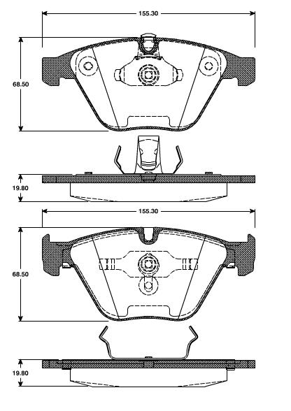 Pastilhas Dianteiras BMW Serie 7 (E65)  740i/745i  01/....