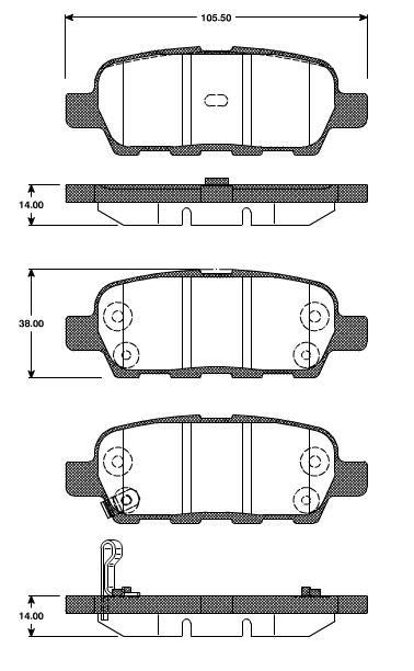 Pastilhas Traseiras Infiniti FX 45  03/10